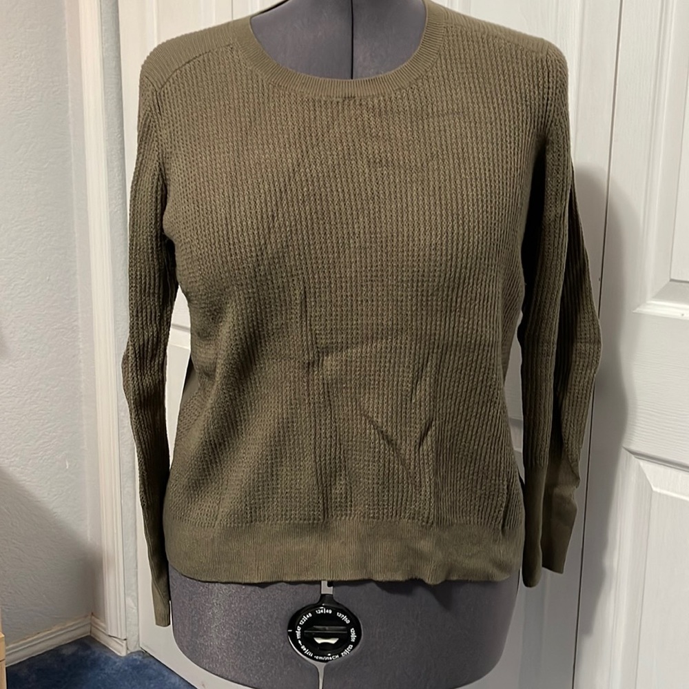 Banana Republic military green sweater with flowy back size L.